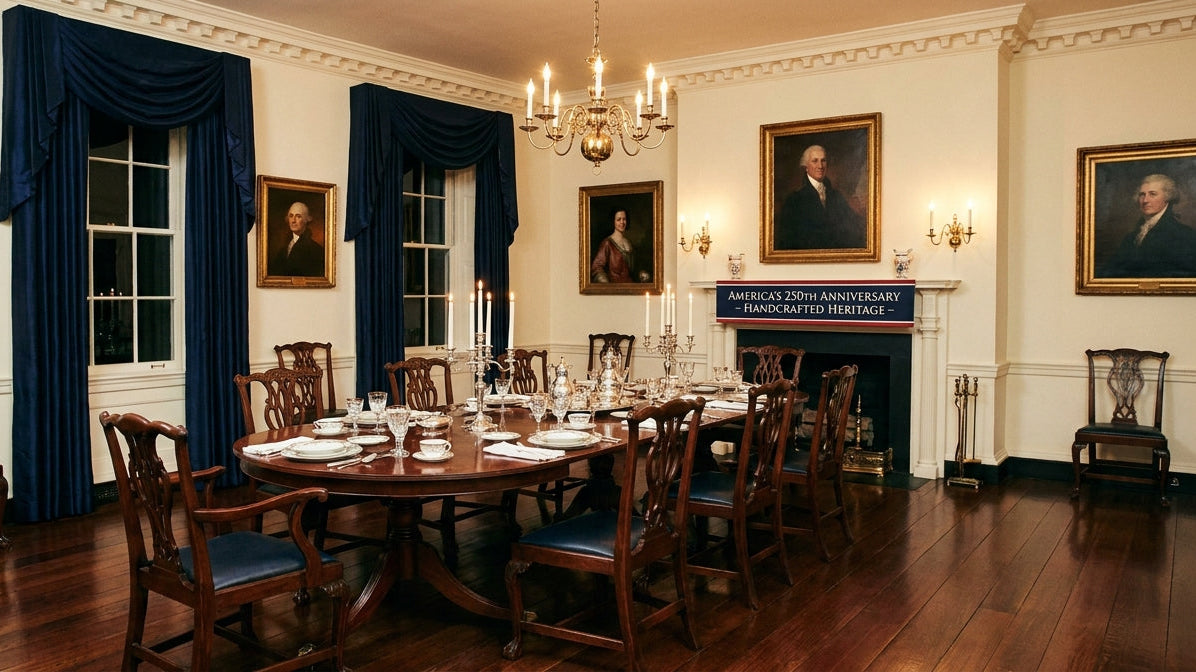 Classical mahogany extension dining table showcasing traditional craftsmanship