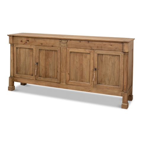 Traditional Credenza, 79" - Driftwood Four-Door