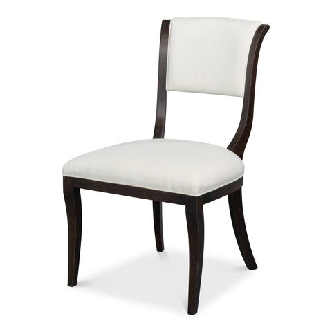 Klismos Dining Chairs with Saber Legs in Black, Sets of 2