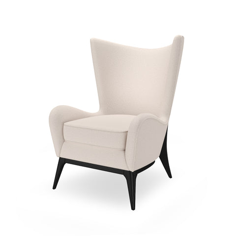 Cream Upholstered Scandinavian Mid Century Armchair