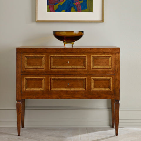Italian Neo Classic Inlaid Chest in Fruitwood