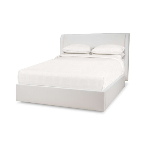 Arctic White Upholstered Queen Size Bed
