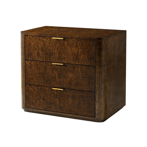 Art Deco 3 Drawer Nightstand