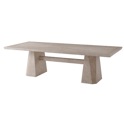 Art Deco Style Dining Table - Light Oak