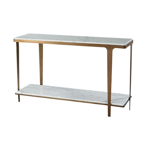 Art Deco Style White Marble Top Console