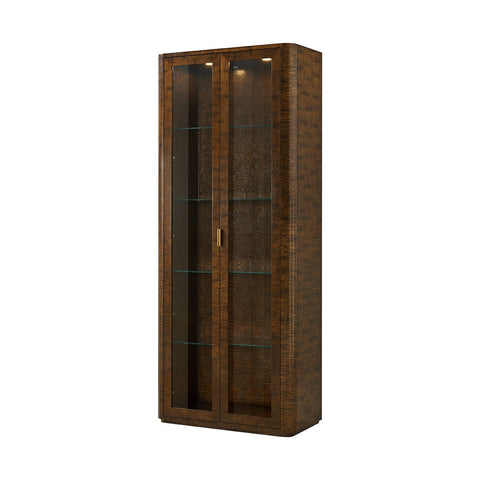 Burl Art Deco Curio Cabinet