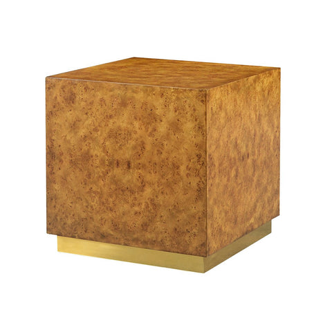 Burl Wood Cube Table