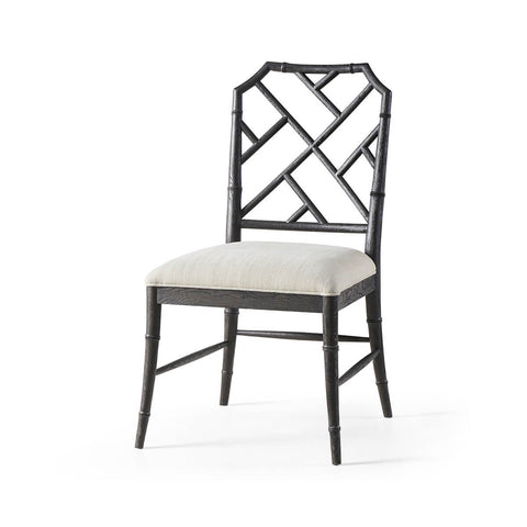Chippendale Bamboo Dining Chair - Ebonized