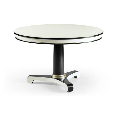 Classic Black and White Dining Table - 48"