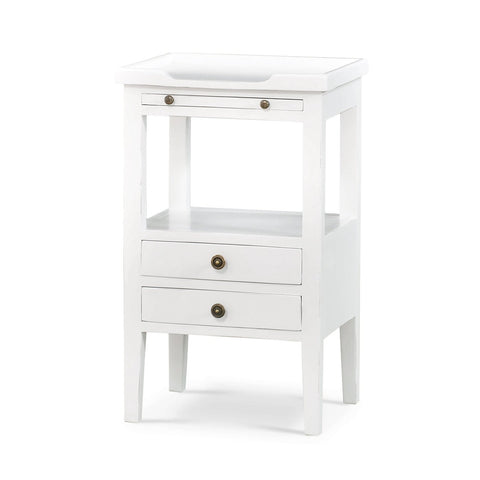 Country Style Side Table in White
