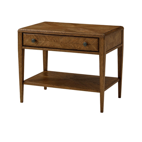 Dark Rustic Oak End Table