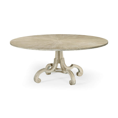 English Round Oak Dining Table - Venetian Silver