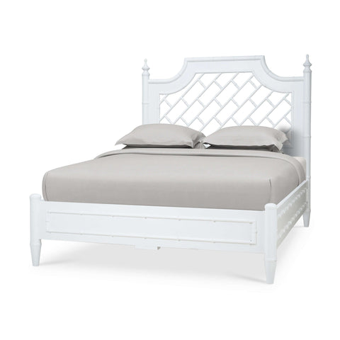 Faux Bois Mid Century Modern Queen Bed