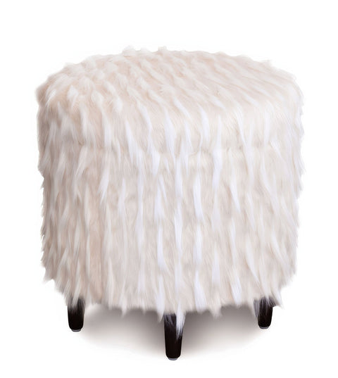 Faux Fur Shoe Storage Ottoman