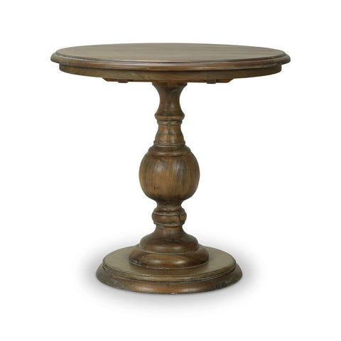 French Country Pedestal End Table