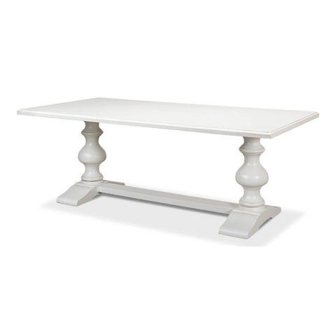 French Marble White Refectory Table
