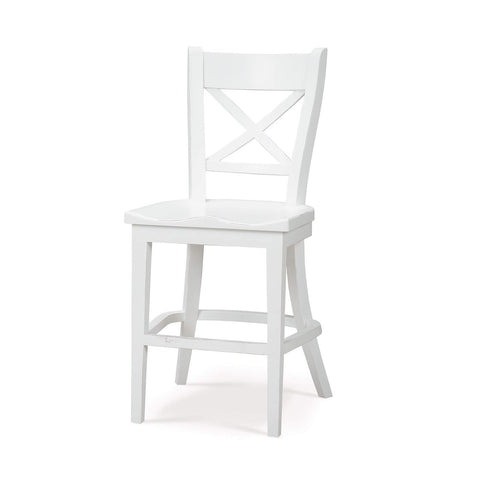 French Provincial White Counter Stool