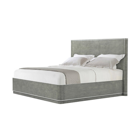 Grey Art Deco Bed Frame