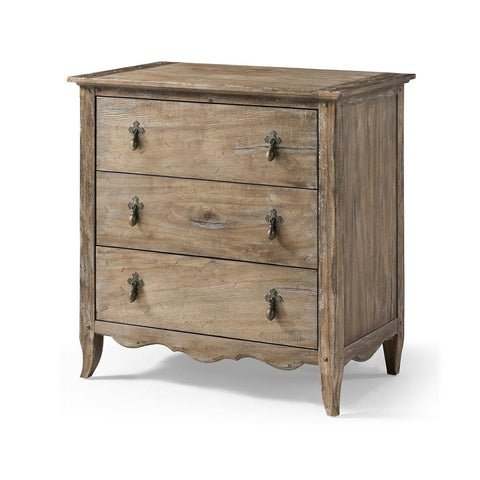 Greyed Oak Country 3-Drawer Chest
