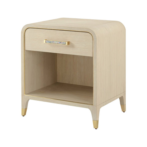 Hollywood Regency Bedside Table - Light Finish