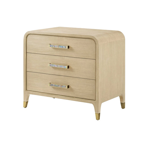 Hollywood Regency Nightstand - Light Finish
