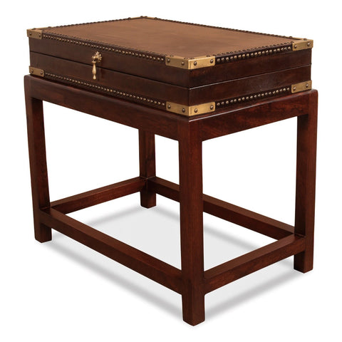 Leather Box on Stand