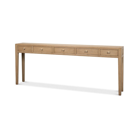 Long Narrow Console Table with Drawers