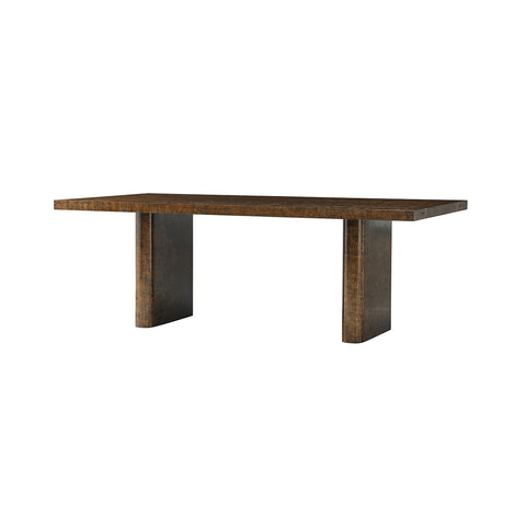 Mid Century Burl Extending Dining Table