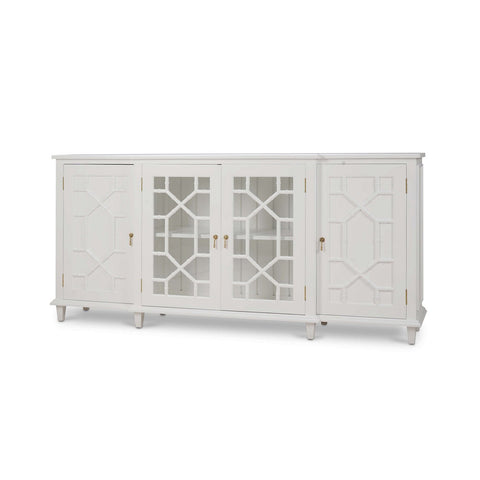 Mid Century Credenza - True White Finish