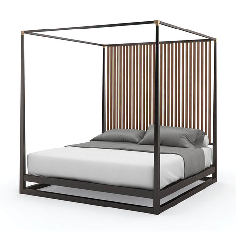Mid Century Modern Canopy Bed - US King