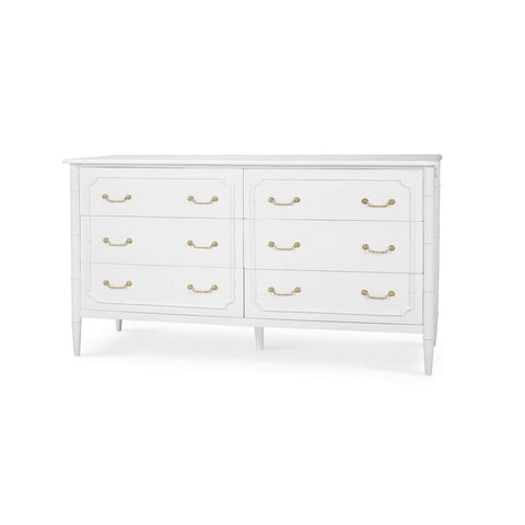 Mid Century Modern White Painted Dresser