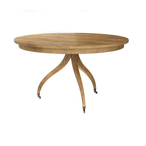 Mid Century Round Dining Table - Sun Bleached Cherry