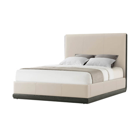 Modern Leather Upholstered Queen Bed