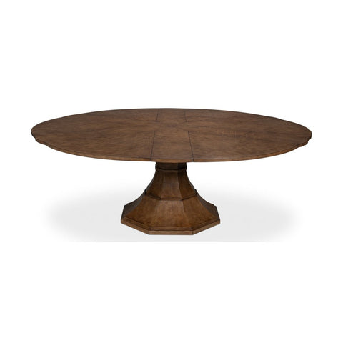 Modern Round Expanding Jupe Dining Table - 85 1/2"