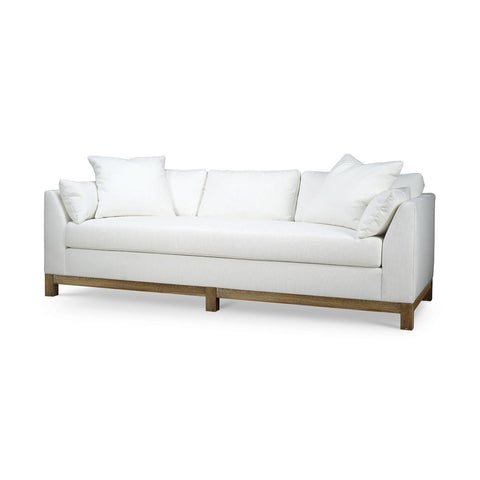 Modern Upholstered Sofa in Arctic White