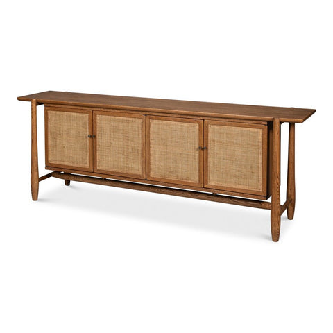 Oak Mid Century Modern Credenza