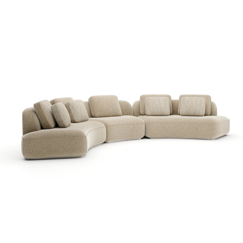 Organic Modern Sectional Sofa in Cream