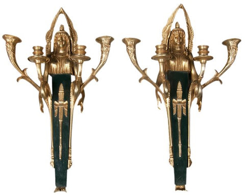 Pair of Empire Four-Light Sconces