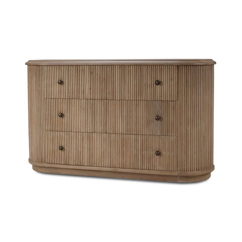 Reeded Mahogany Oval Dresser