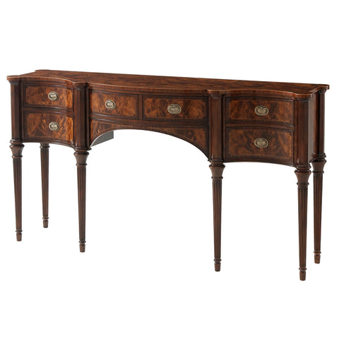 Regency Serpentine Mahogany Sideboard
