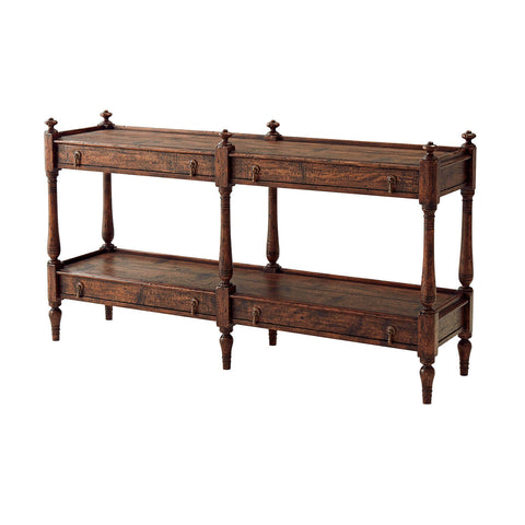 Regency Style Antiqued Console Table