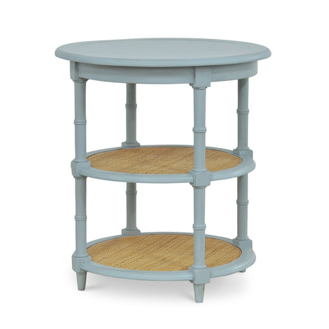 Round Country Painted End Table