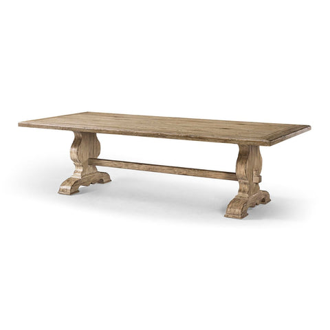 Rustic European Trestle Dining Table