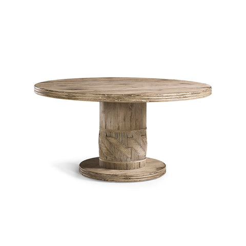 Rustic Modern Round Pedestal Dining Table