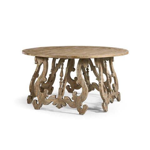 Rustic Oak Spanish-Style Center Table