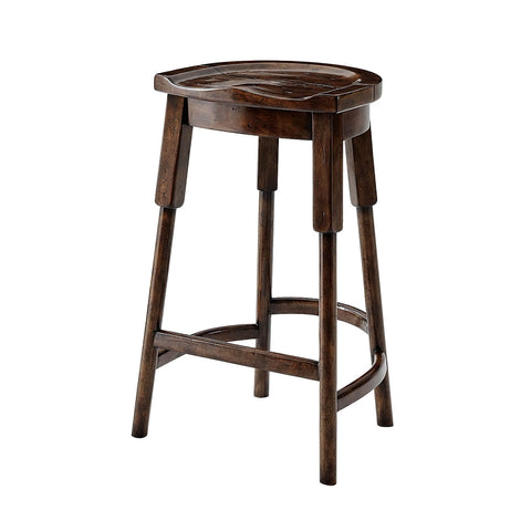 Rustic Provincial Wooden Bar Stool