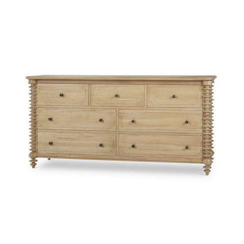 Spool-Turned Light Wood Dresser