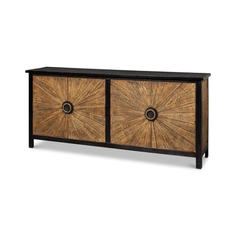 Sunburst Wood Sideboard