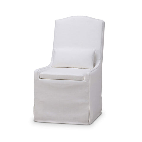 Slipcovered Dining Chair – White Upholstery