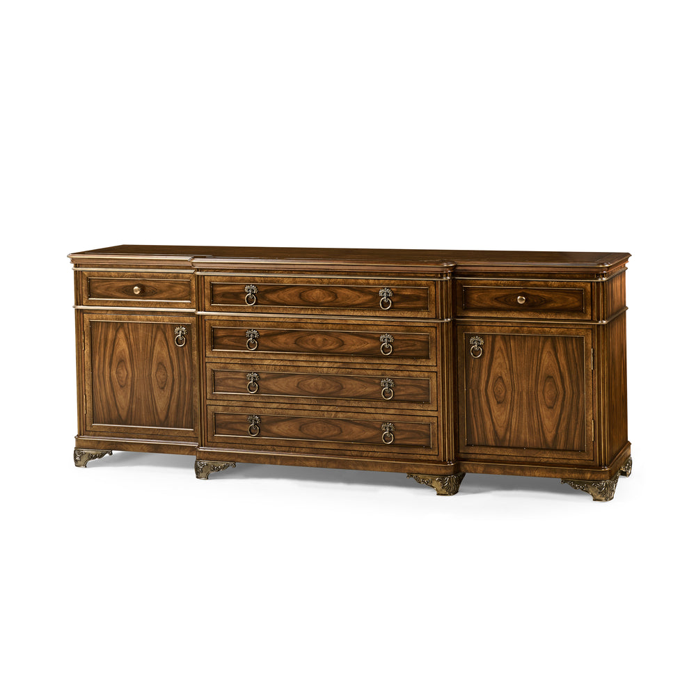 English Traditional Sideboard with Brass Inlay